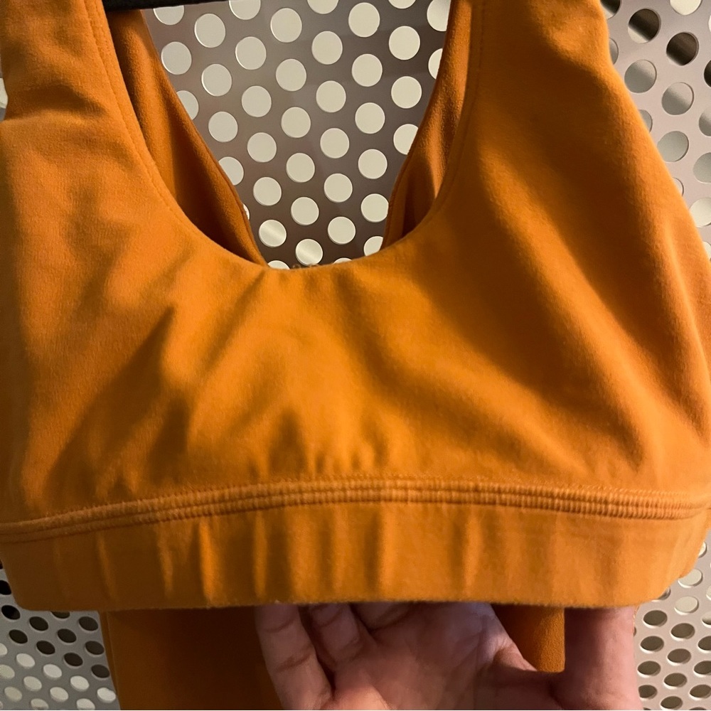Lululemon Align Bodysuit/Onesie 8” Size 4 in Autumn Orange GUC - Picture 11 of 12
